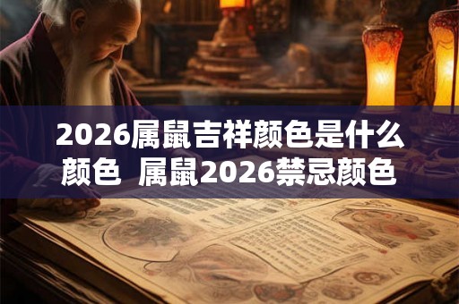 2026属鼠吉祥颜色是什么颜色 属鼠2026禁忌颜色 2026属鼠吉祥颜色是什么颜色 属鼠2026禁忌颜色