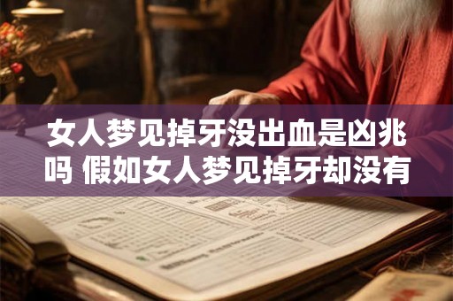 女人梦见掉牙没出血是凶兆吗 假如女人梦见掉牙却没有出血那是不是一个不祥之兆