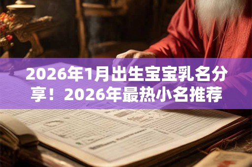 2026年1月出生宝宝乳名分享！2026年最热小名推荐！