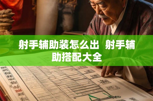 射手辅助装怎么出  射手辅助搭配大全