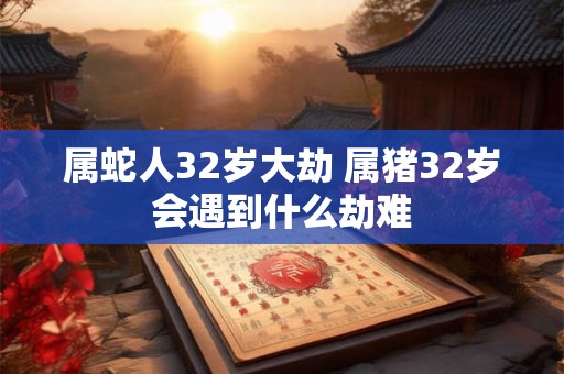 属蛇人32岁大劫 属猪32岁会遇到什么劫难