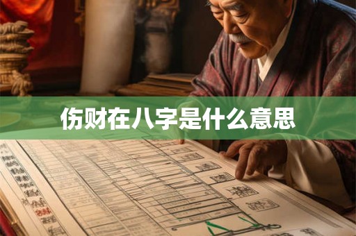 伤财在八字是什么意思