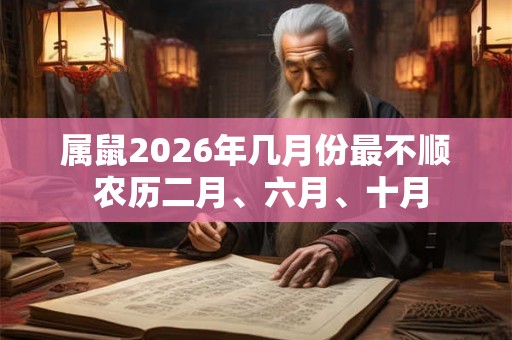属鼠2026年几月份最不顺 农历二月、六月、十月