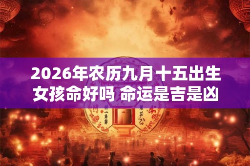 2026年农历九月十五出生女孩命好吗 命运是吉是凶