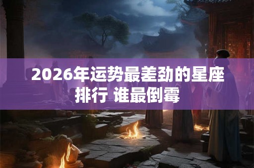 2026年运势最差劲的星座排行 谁最倒霉