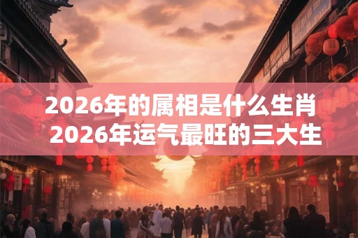 2026年的属相是什么生肖  2026年运气最旺的三大生肖