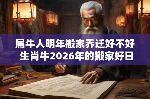 属牛人明年搬家乔迁好不好 生肖牛2026年的搬家好日子 属牛人明年搬家乔迁好不好 生肖牛2026年的搬家好日子
