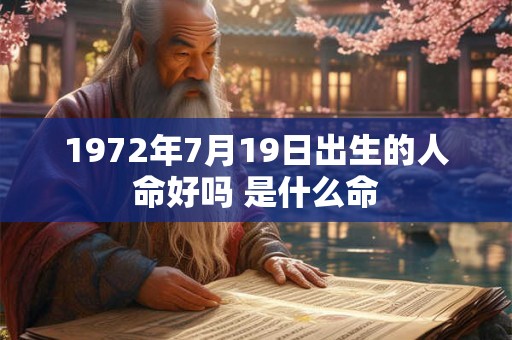 1972年7月19日出生的人命好吗 是什么命