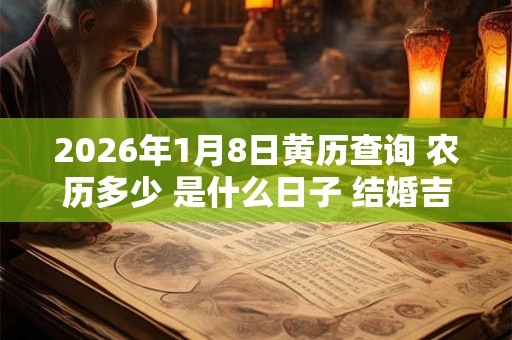 2026年1月8日黄历查询 农历多少 是什么日子 结婚吉时 2026年1月8日黄历查询 农历多少 是什么日子 结婚吉时