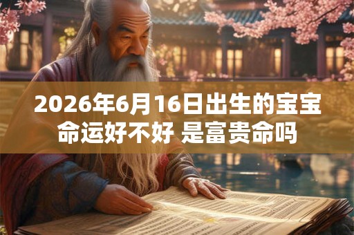 2026年6月16日出生的宝宝命运好不好 是富贵命吗