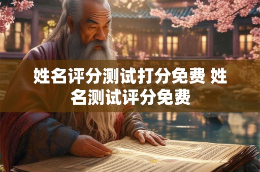 姓名评分测试打分免费 姓名测试评分免费