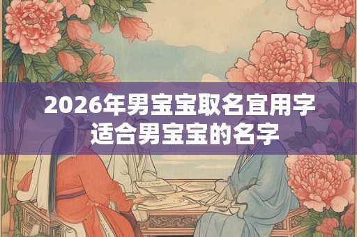 2026年男宝宝取名宜用字  适合男宝宝的名字