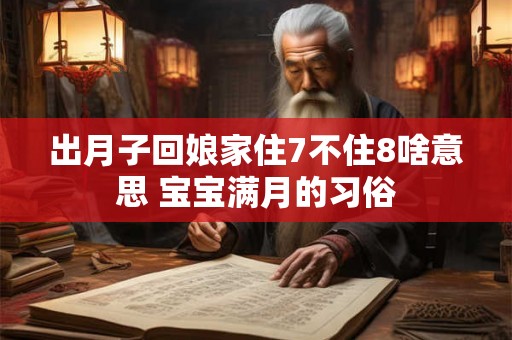 出月子回娘家住7不住8啥意思 宝宝满月的习俗 出月子回娘家住7不住8啥意思 宝宝满月的习俗