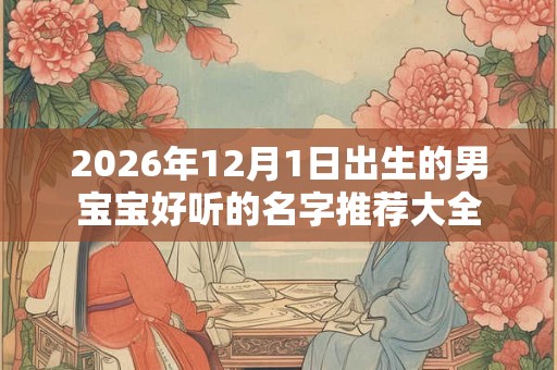 2026年12月1日出生的男宝宝好听的名字推荐大全