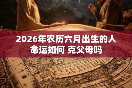 2026年农历六月出生的人命运如何 克父母吗