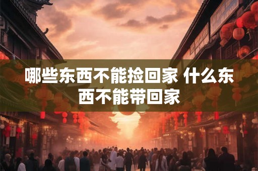哪些东西不能捡回家 什么东西不能带回家