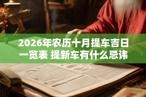 2026年农历十月提车吉日一览表 提新车有什么忌讳