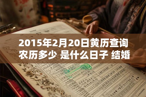 2015年2月20日黄历查询 农历多少 是什么日子 结婚吉时 2015年2月20日黄历查询 农历多少 是什么日子 结婚吉时