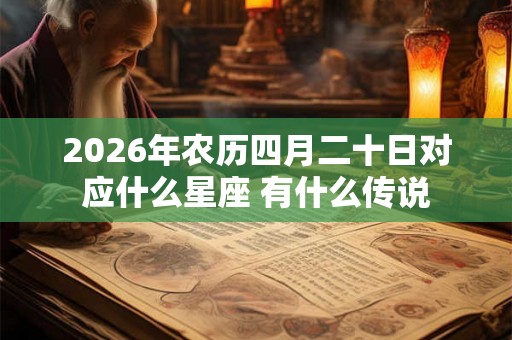 2026年农历四月二十日对应什么星座 有什么传说