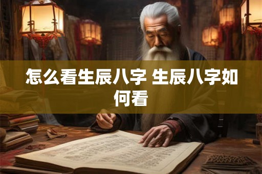 怎么看生辰八字 生辰八字如何看 怎么看生辰八字 生辰八字如何看