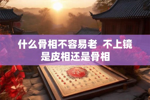 什么骨相不容易老  不上镜是皮相还是骨相