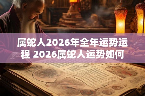 属蛇人2026年全年运势运程 2026属蛇人运势如何 属蛇人2026年全年运势运程 2026属蛇人运势如何