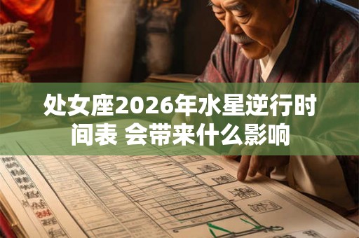 处女座2026年水星逆行时间表 会带来什么影响