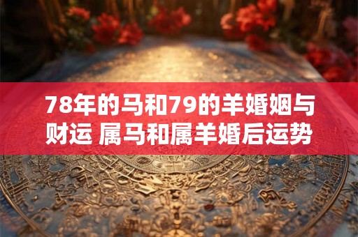 78年的马和79的羊婚姻与财运 属马和属羊婚后运势如何
