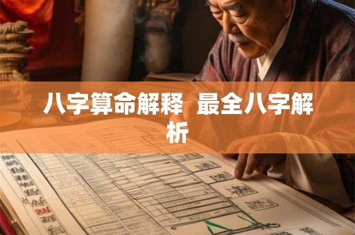 八字算命解释  最全八字解析
