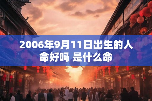 2006年9月11日出生的人命好吗 是什么命