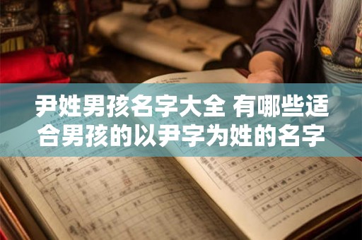 尹姓男孩名字大全 有哪些适合男孩的以尹字为姓的名字呢