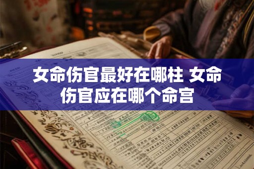 女命伤官最好在哪柱 女命伤官应在哪个命宫
