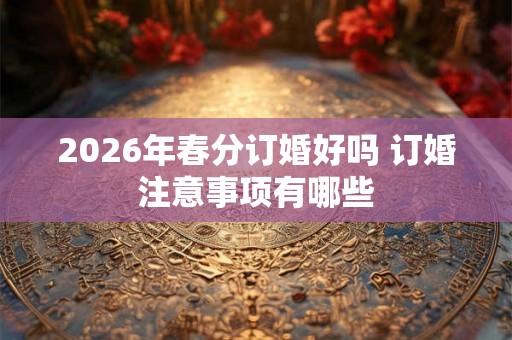 2026年春分订婚好吗 订婚注意事项有哪些