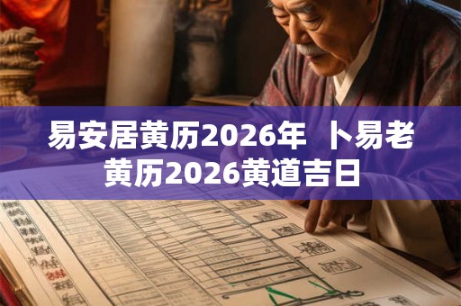 易安居黄历2026年  卜易老黄历2026黄道吉日