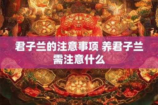 君子兰的注意事项 养君子兰需注意什么