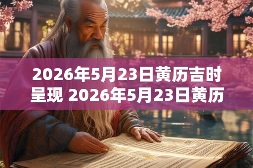 2026年5月23日黄历吉时呈现 2026年5月23日黄历吉时是什么时候