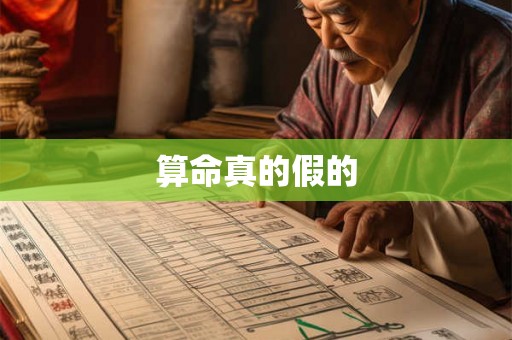 算命真的假的