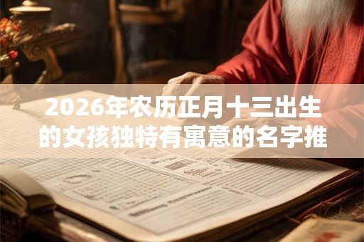 2026年农历正月十三出生的女孩独特有寓意的名字推荐