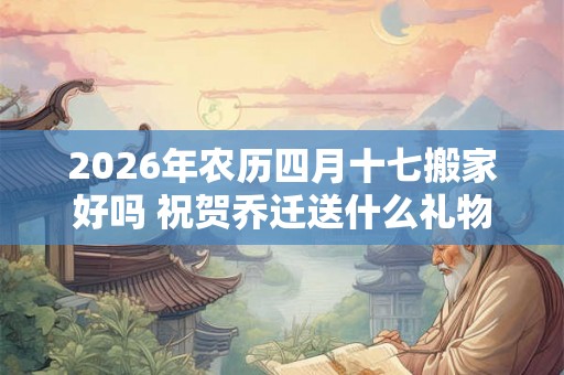 2026年农历四月十七搬家好吗 祝贺乔迁送什么礼物好
