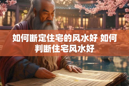 如何断定住宅的风水好 如何判断住宅风水好 如何断定住宅的风水好 如何判断住宅风水好