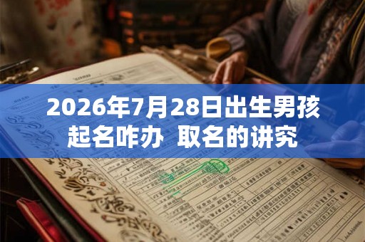 2026年7月28日出生男孩起名咋办  取名的讲究