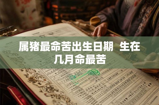 属猪最命苦出生日期  生在几月命最苦