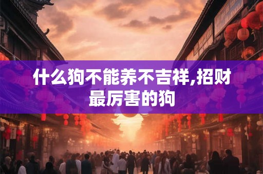 什么狗不能养不吉祥,招财最厉害的狗 什么狗不能养不吉祥,招财最厉害的狗