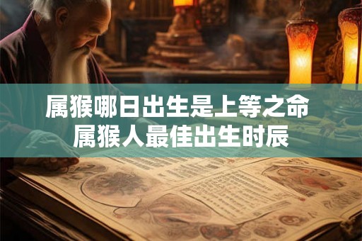 属猴哪日出生是上等之命 属猴人最佳出生时辰