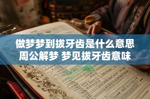 做梦梦到拔牙齿是什么意思周公解梦 梦见拔牙齿意味着什么 做梦梦到拔牙齿是什么意思周公解梦 梦见拔牙齿意味着什么