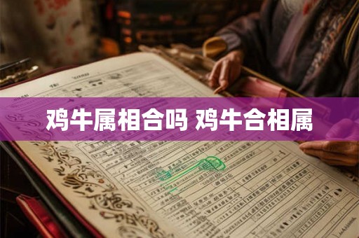 鸡牛属相合吗 鸡牛合相属