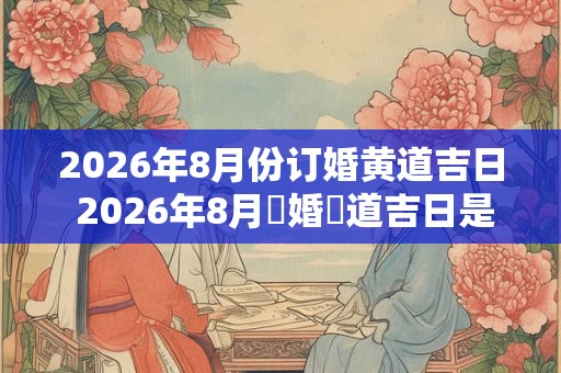 2026年8月份订婚黄道吉日 2026年8月訂婚黃道吉日是哪天