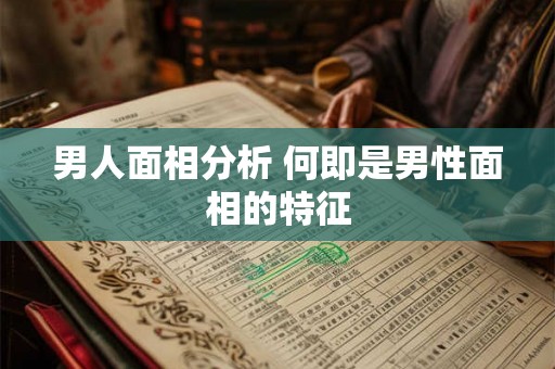 男人面相分析 何即是男性面相的特征