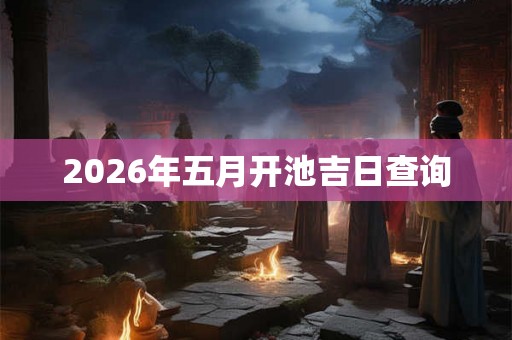 2026年五月开池吉日查询