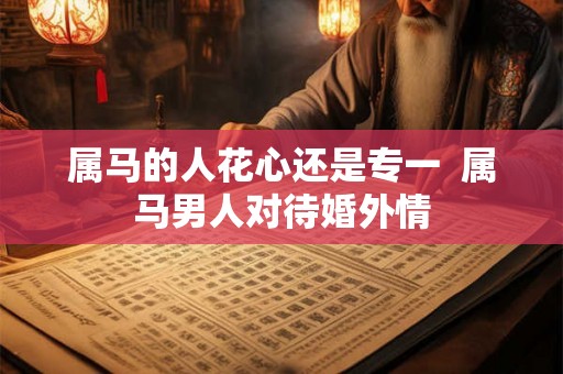 属马的人花心还是专一  属马男人对待婚外情
